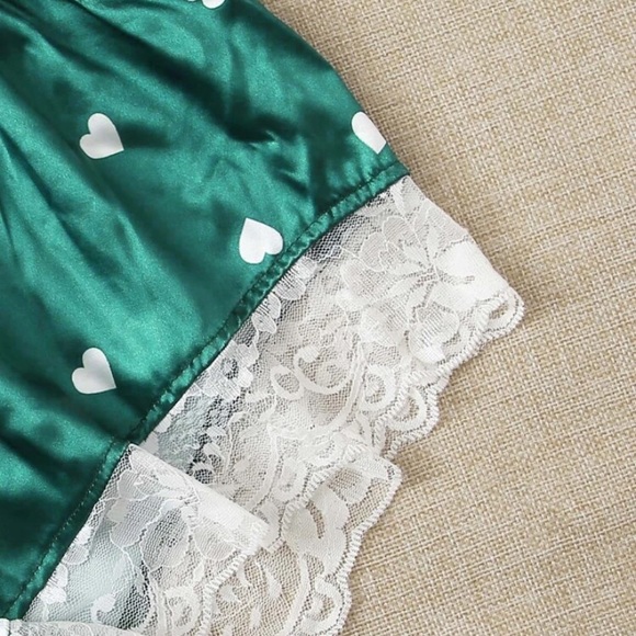 🎉HP🎉green heart lace lingerie - Picture 4 of 5